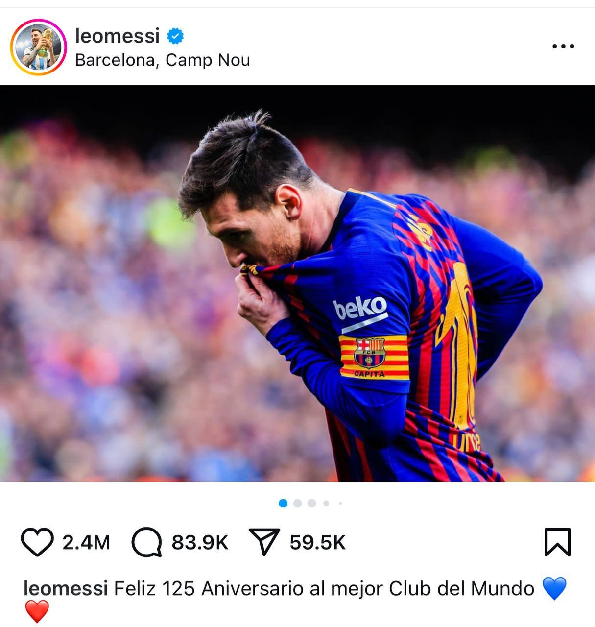 پیغام جذاب لیونل مسی برای باشگاه بارسلونا