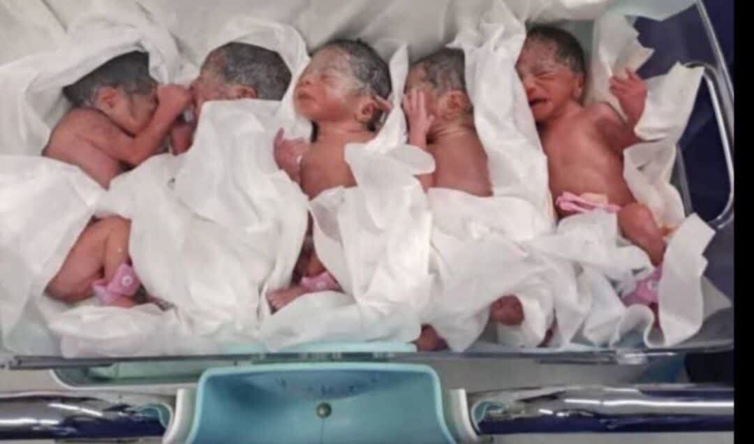 دیدار استاندار خوزستان با خانواده‌‌ای که به تازگی صاحب پنج‌ قلو شده است