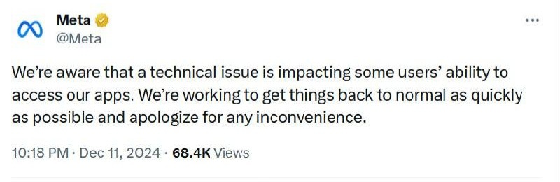 شبکه‌های اجتماعی متا با مشکل فنی جهانی روبه‌رو شدند