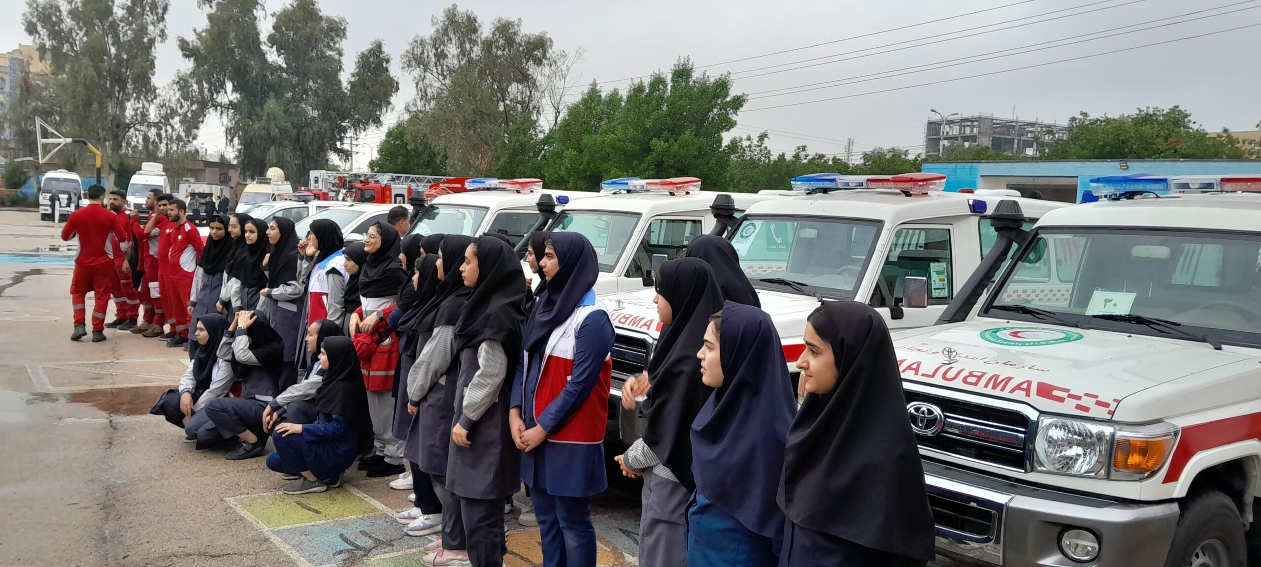 برگزاری مانور زلزله در مدارس خوزستان همراه با بارش های پاییزی