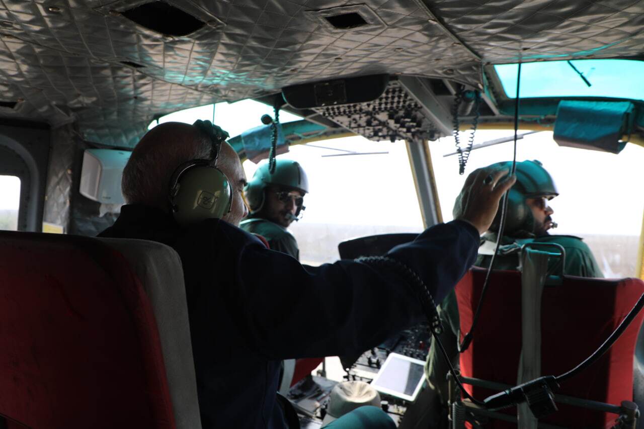  بازدید میدانی استاندار خوزستان از منطقه مرزی دچار حریق هورالعظیم