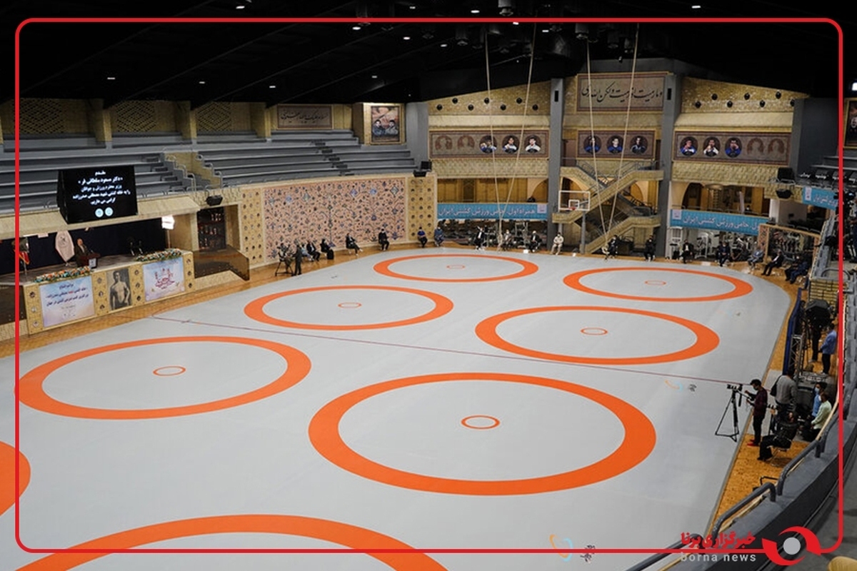 افتتاح سالن ۱۵۰۰ نفره خانه کشتی پهلوان لقمان رضایی شهرستان ایذه با حضور وزیر ورزش و جوانان