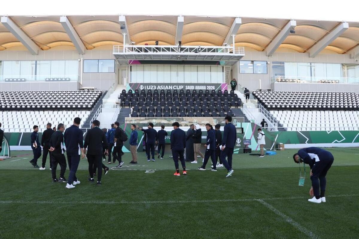 بازدید اعضای تیم امید ایران از محل بازی با کره جنوبی و لبنان