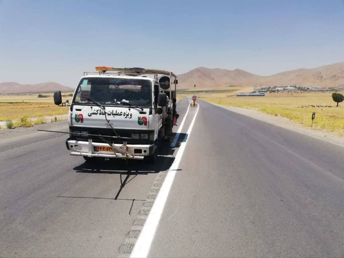 اجرای عملیات خط‌کشی در بیش از ۲۶۰۰ کیلومتر از محورهای چهارمحال و بختیاری