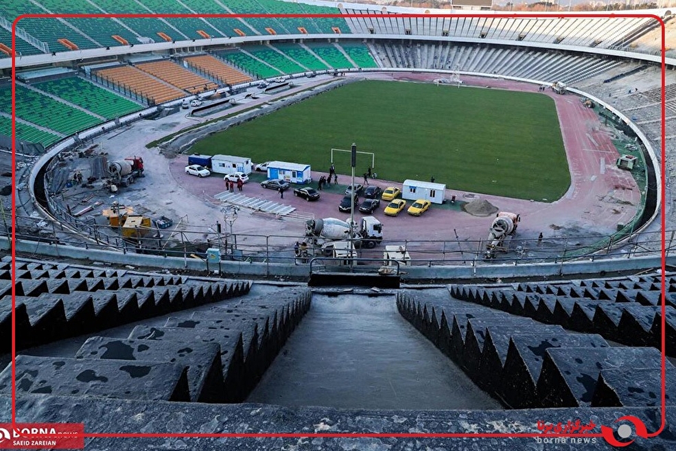 بازدید معاون اجرایی رییس‌جمهور از مراحل بازسازی ورزشگاه آزادی