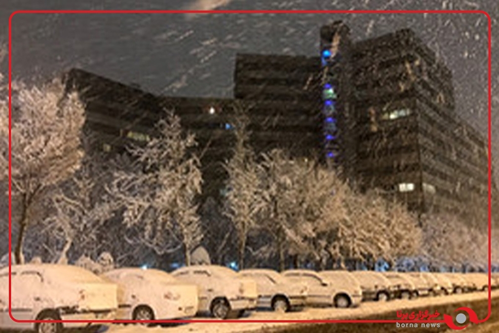 بارش برف زمستانی در برخی مناطق تهران