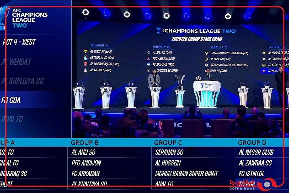 قرعه‌کشی یک‌هشتم لیگ قهرمانان آسیا/ حریفان استقلال و سپاهان مشخص شدند