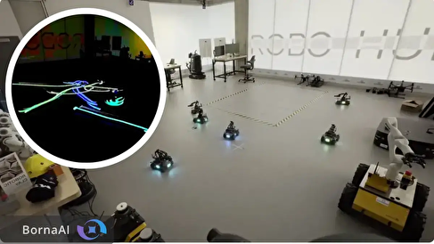 نقاشی با ضرب‌آهنگ موسیقی؛ ربات‌ها احساس را به نور می‌کشند+فیلم