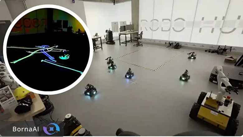 نقاشی با ضرب‌آهنگ موسیقی؛ ربات‌ها احساس را به نور می‌کشند+فیلم