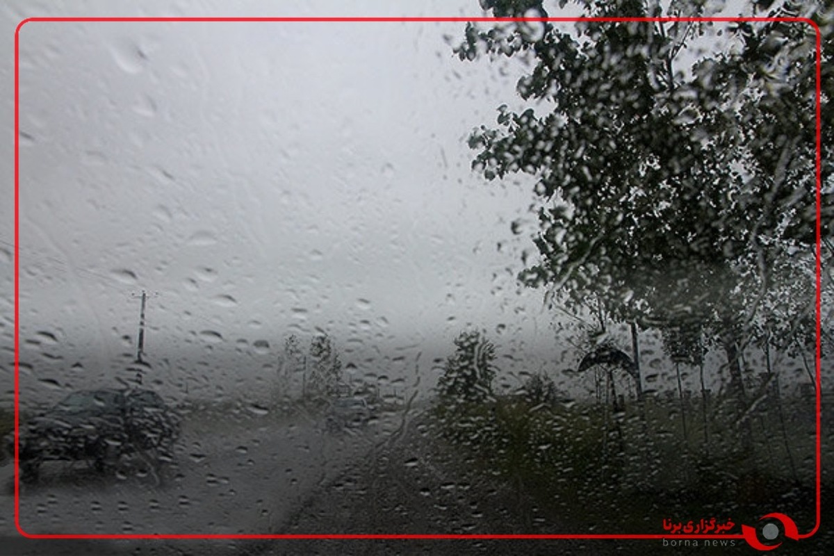 بارش شدید باران در شهر جدید مهستان