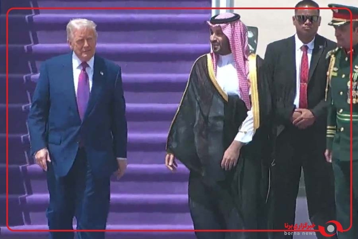 بن‌ سلمان در فرودگاه ملک خالد از ترامپ استقبال کرد