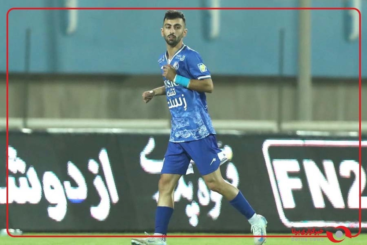 گل اول استقلال خوزستان به تراکتور توسط امیرمحمد محکم ( 47 )