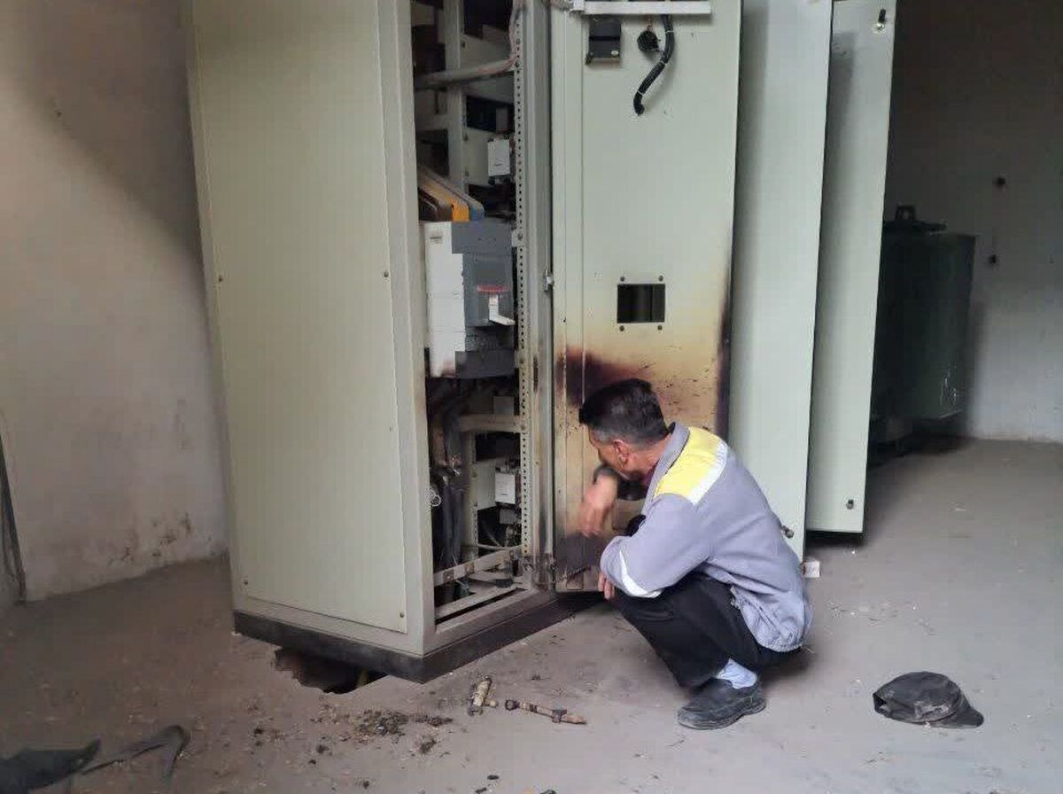 حادثه حریق در پست برق خیابان دانشگاه قزوین