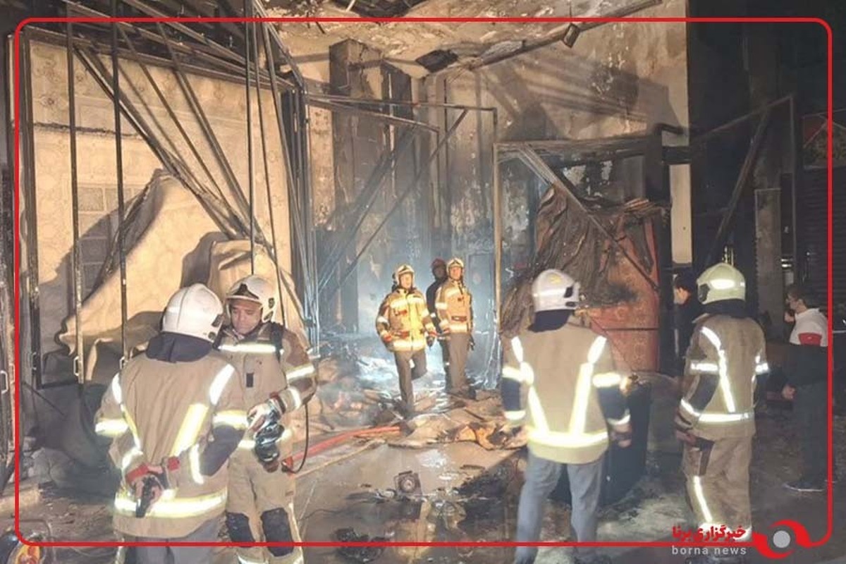 آتش سوزی ساختمان متروکه در اتوبان مدرس شمال