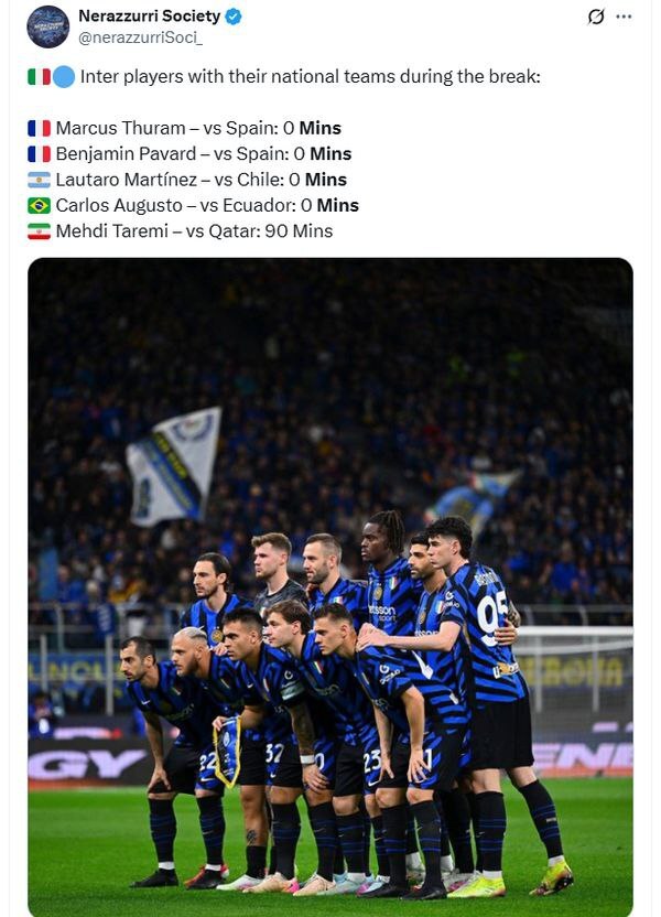 مهدی طارمی شاگرد اول اینترمیلان در فیفا دی + عکس