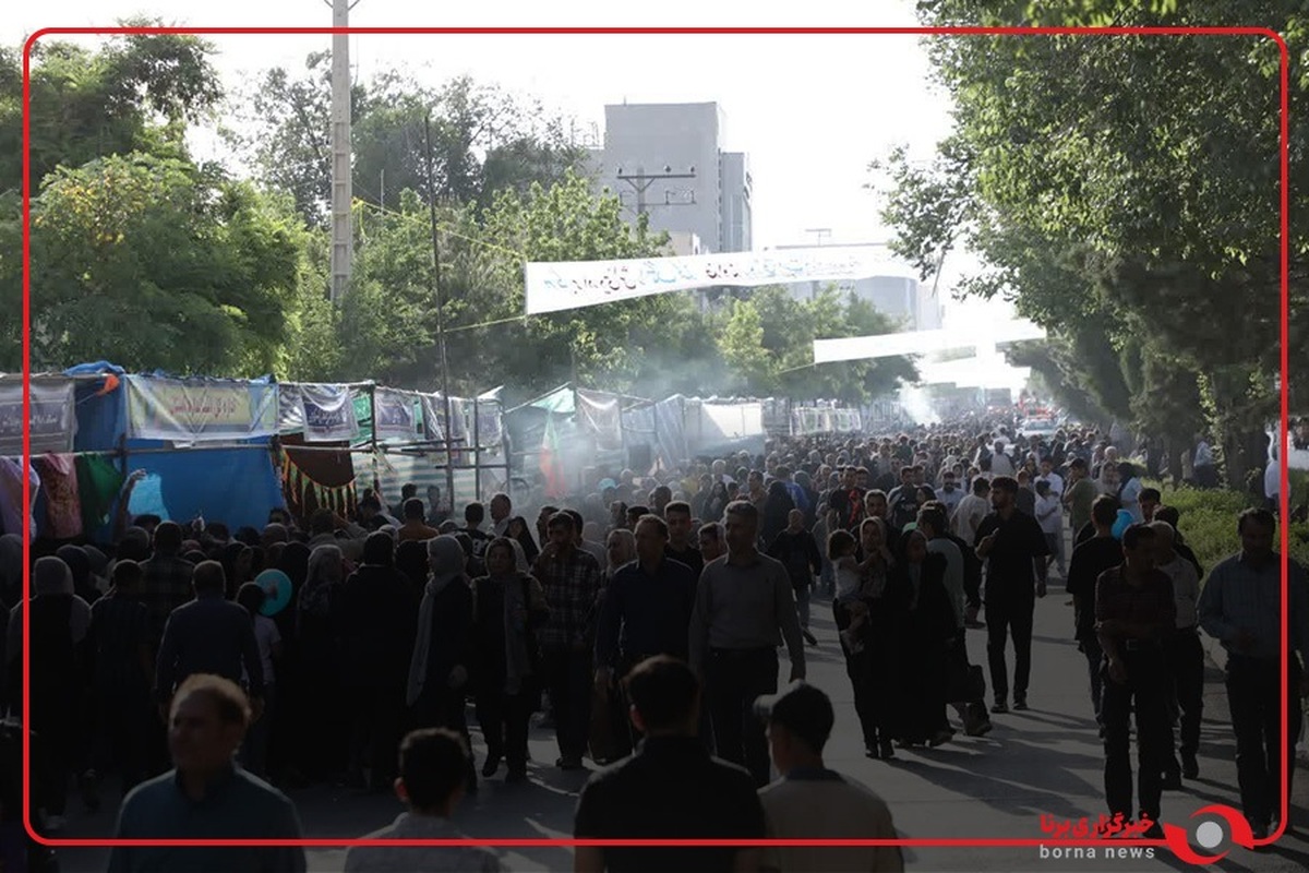 مردم بی اعتنا به حملات اسرائیل، در جشن غدیر حاضر شدند