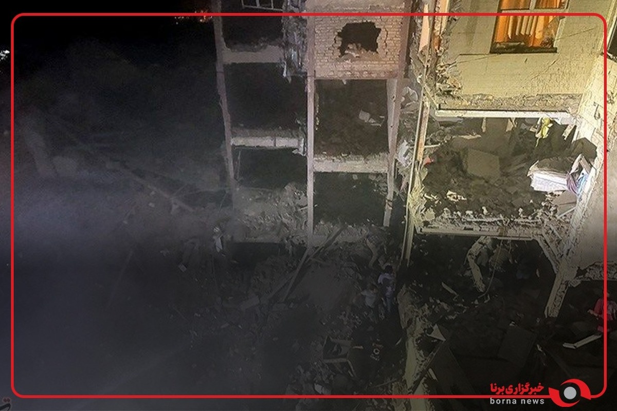 تخریب ساختمان‌های مسکونی در نارمک تهران بر اثر حملات رژیم صهیونیستی