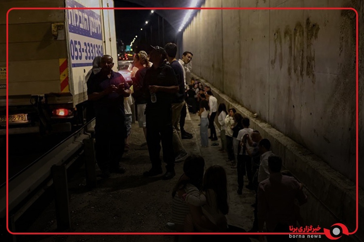 هجوم شهرک نشینان وحشت کرده به پمپ بنزین ها در اراضی اشغالی برا فرار از موشک های ایرانی