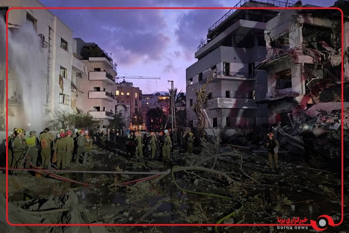 بهت‌زدگی فیلمبردار صهیونیست از حجم خرابی تل‌آویو