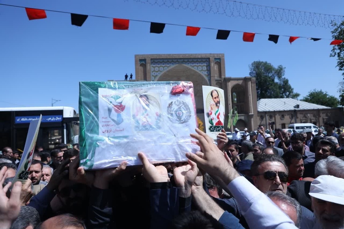 سه شهید حملات صهیونیستی در قزوین تشییع شدند