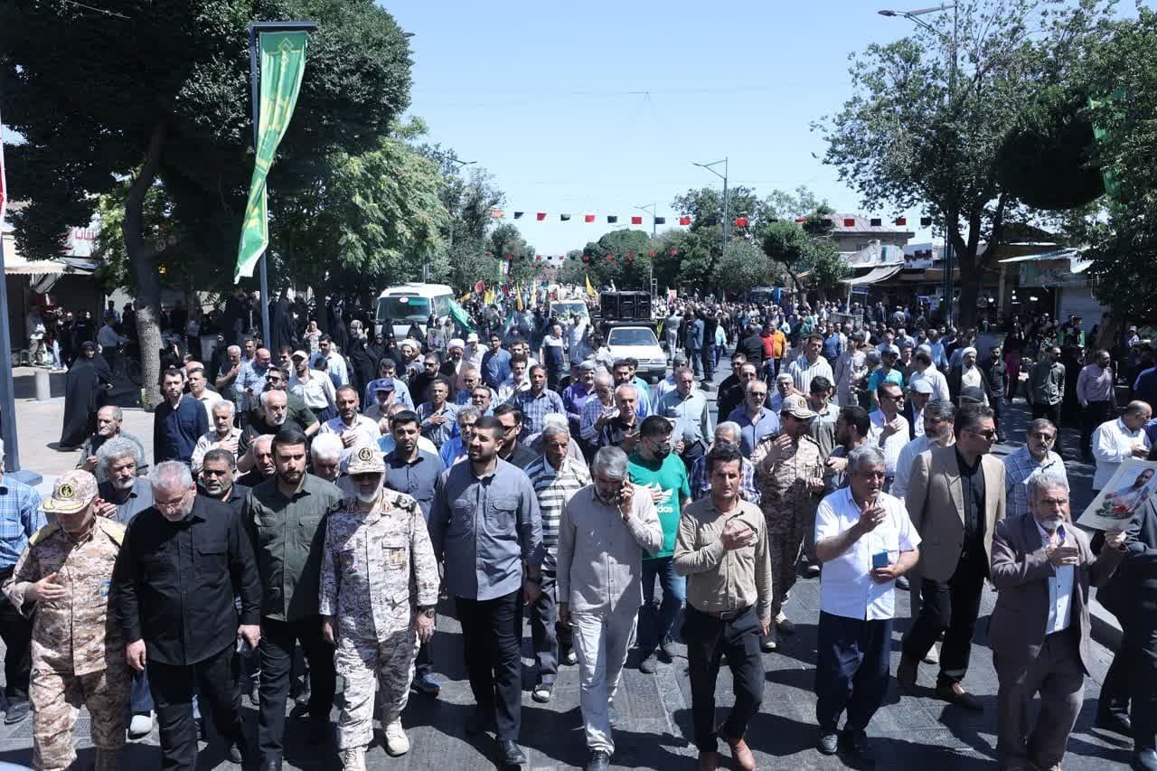 سه شهید حملات صهیونیستی در قزوین تشییع شدند