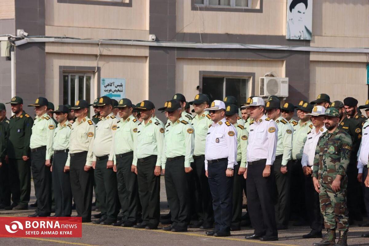 صبحگاه مشترک نیرو‌های مسلح شهرستان لاهیجان برگزار شد