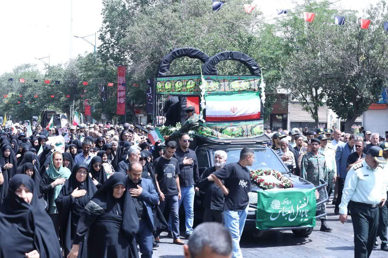 تشییع باشکوه شهید مدافع وطن محمد مهدی مهدی‌پور قزوینی در قزوین