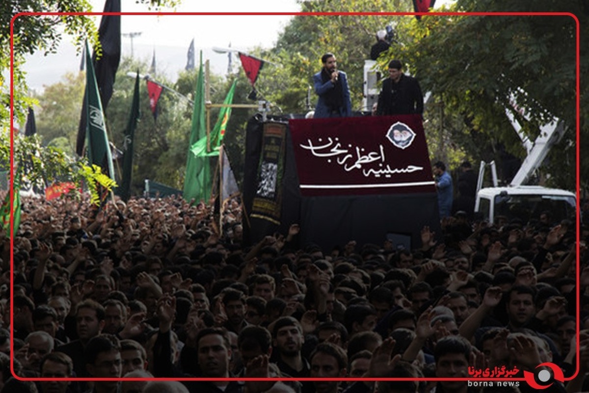 دسته عزاداری حسینیه اعظم زنجان در یوم‌العباس برپا شد