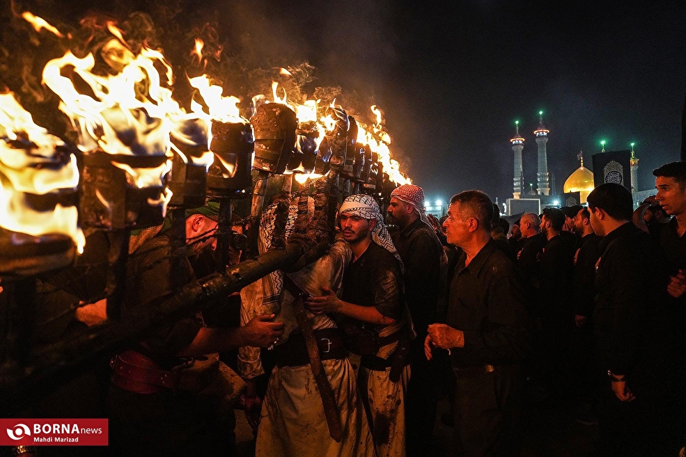 آیین مشعل گردانی نجفی‌های مقیم قم