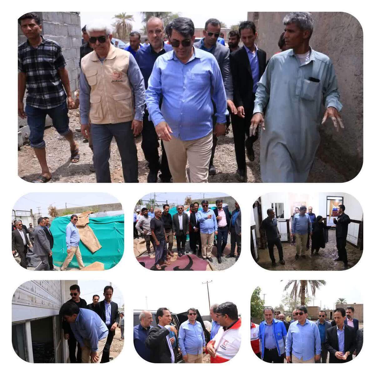 بازدید استاندار کرمان از مناطق سیل‌زده قلعه‌گنج