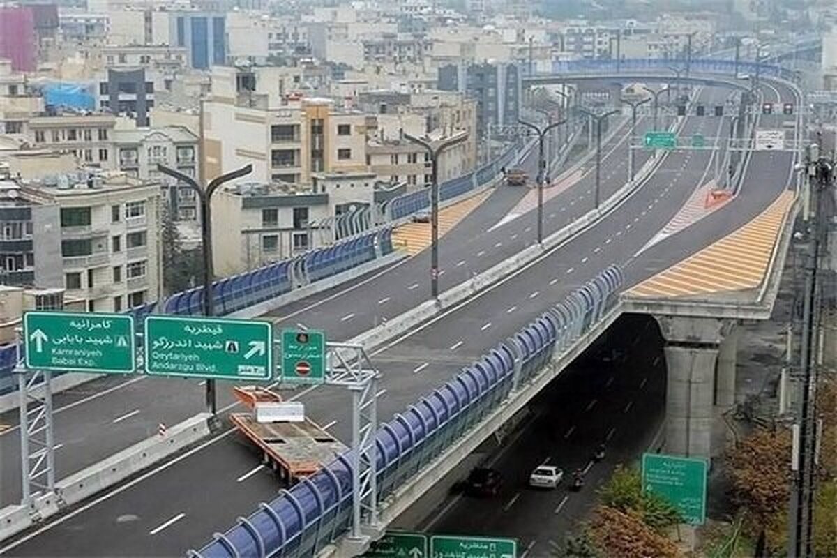 مسیر غرب به شرق تونل نیایش و پل صدر امشب مسدود می شود