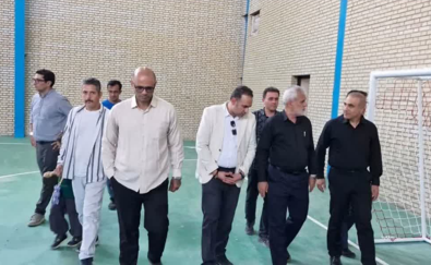 بازدید میدانی شهردار قزوین از بزرگ‌ترین سالن ورزشی شهر در ناصرآباد