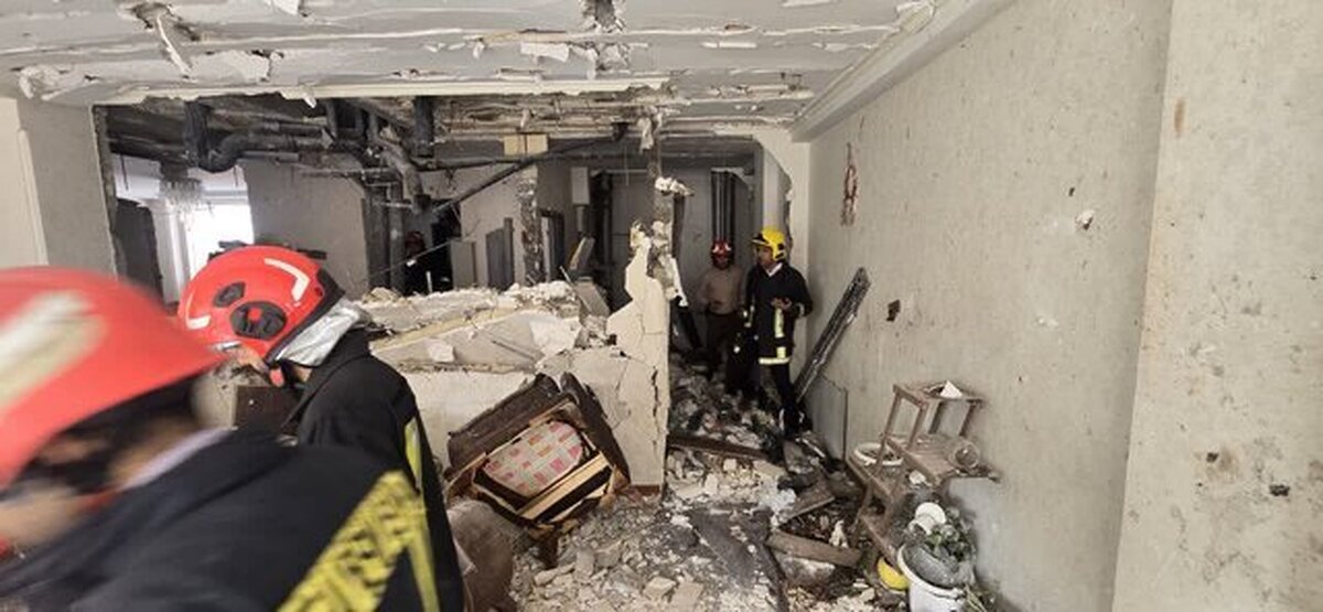 انفجار مجتمع مسکونی در منطقه پردیسان قم + فیلم