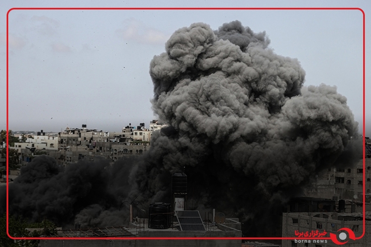 لحظه حمله هوایی رژیم صهیونیستی به یک واحد مسکونی در محله الدرج غزه