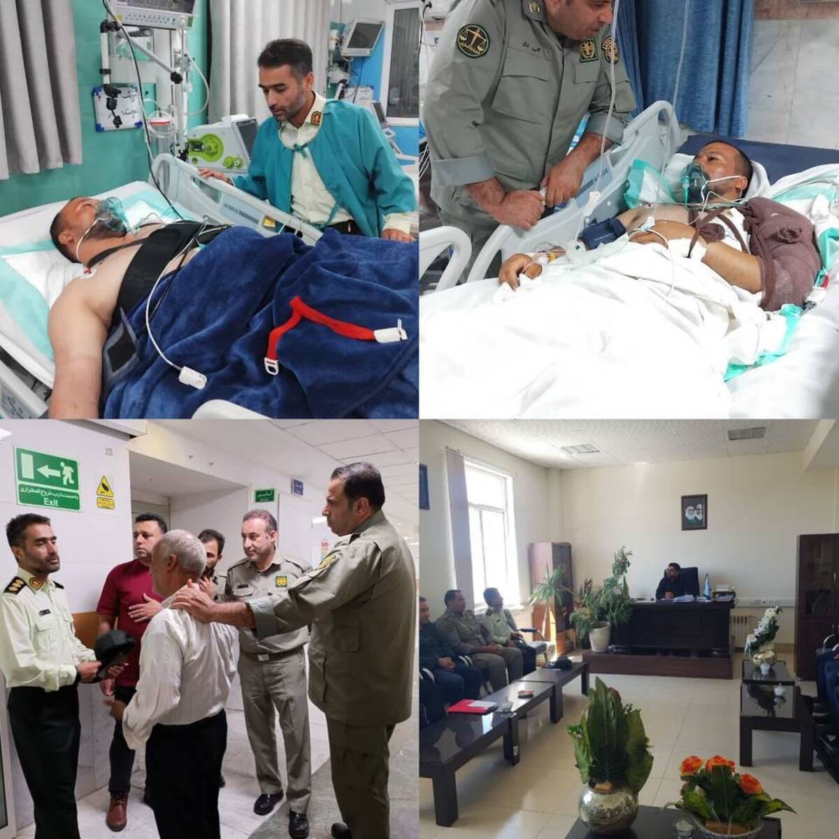 عیادت نمایندگان یگان حفاظت محیط زیست از محیط‌بان مجروح