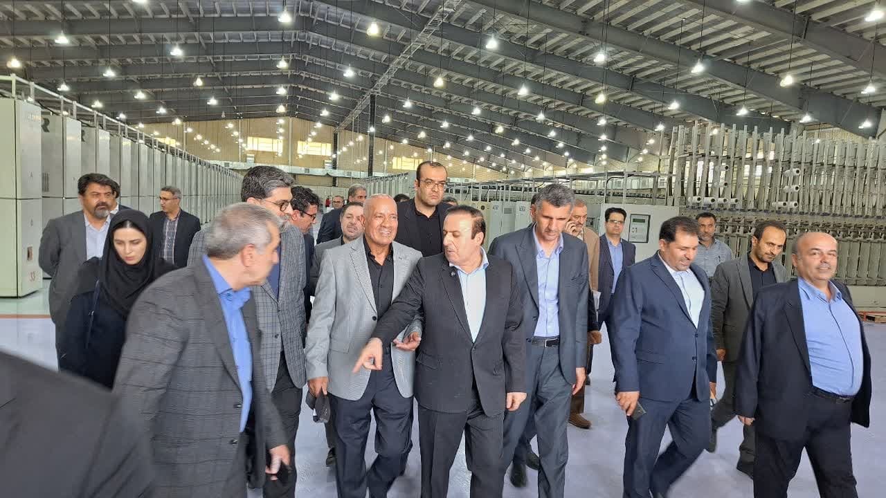 بازدید استاندار قزوین و معاون وزیر صمت از شرکت دسترنج رضابافت 