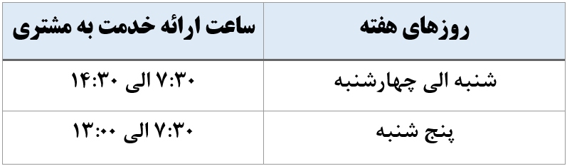 اعلام ساعت کاری شعب بانک دی در سال ۱۴۰۴ اعلام ساعت کاری شعب بانک دی در سال ۱۴۰۴