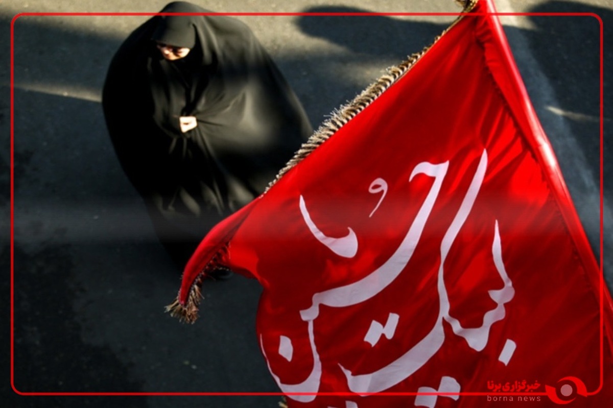 بزرگ‌ترین پرچم‌ عزای حسینی در مسیر پیاده‌روی اربعین