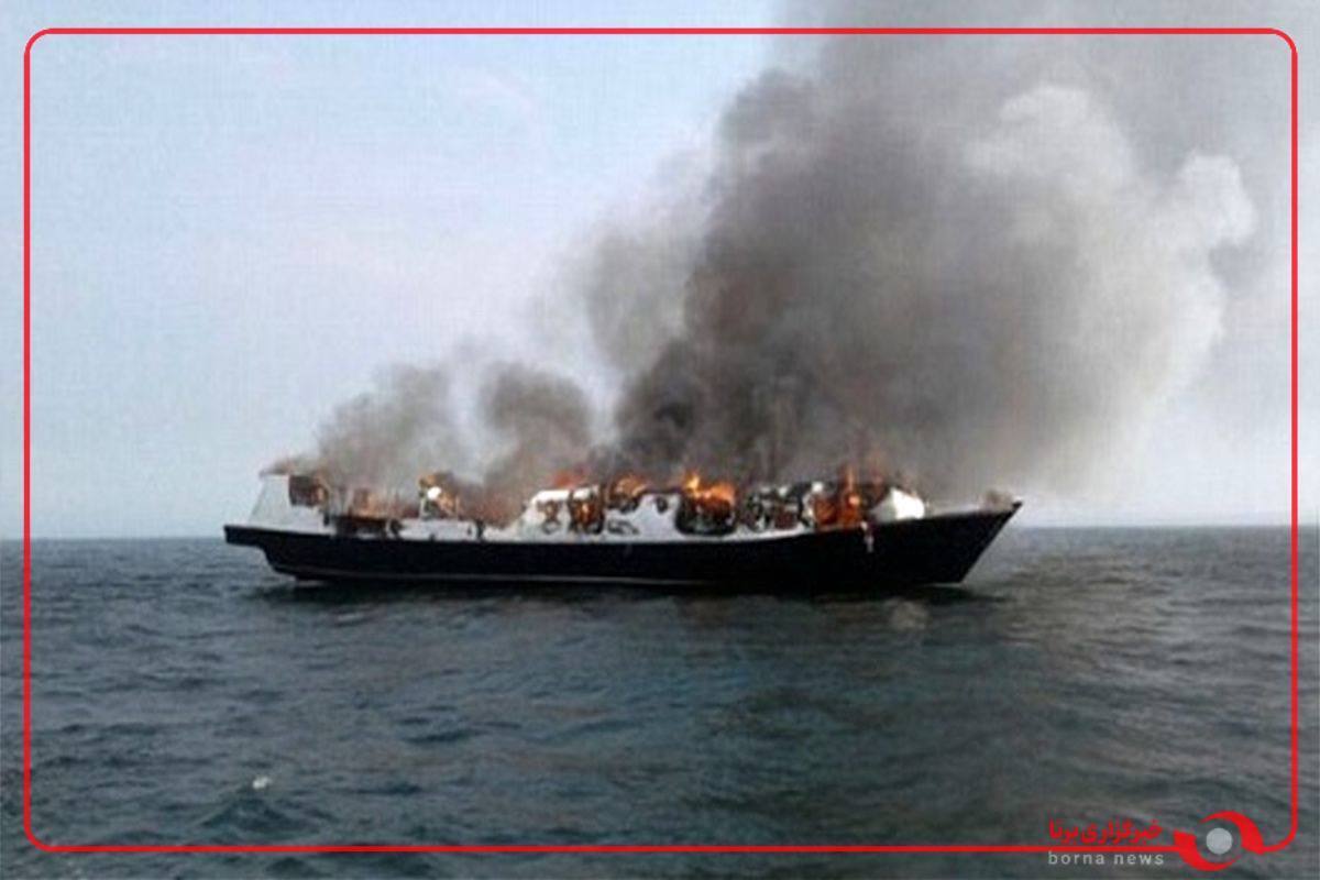 آتش‌سوزی در کشتی مسافربری اندونزیایی؛ ۲۸۰ سرنشین به دریا پریدند