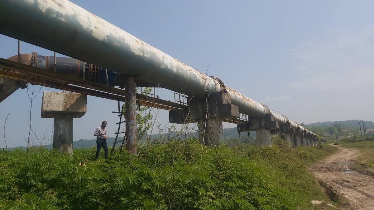 پيمايش و به روز رساني خط انتقال آب شرب شرق تصفيه خانه بزرگ آب گيلان