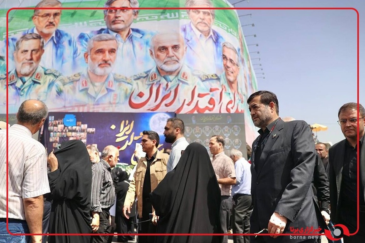 حضور وزیر ورزش و جوانان در مراسم تشییع پیکرهای شهدای اقتدار