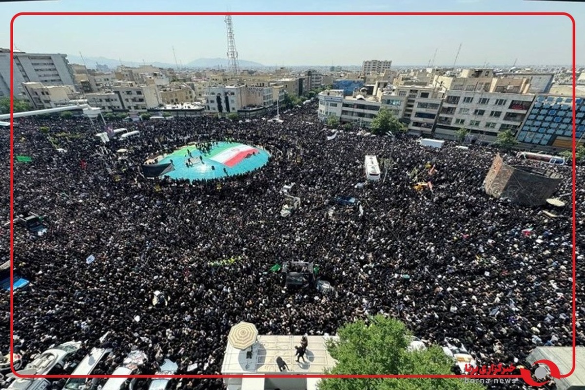 حضور میلیونی مردم تهران برای وداع با پیکرهای شهدای وطن