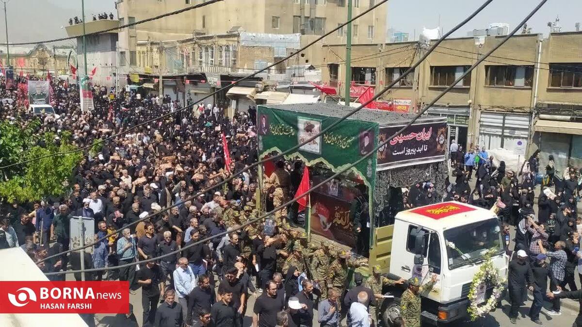 آیین تشییع پیکر سپهبد شهید شادمانی در همدان