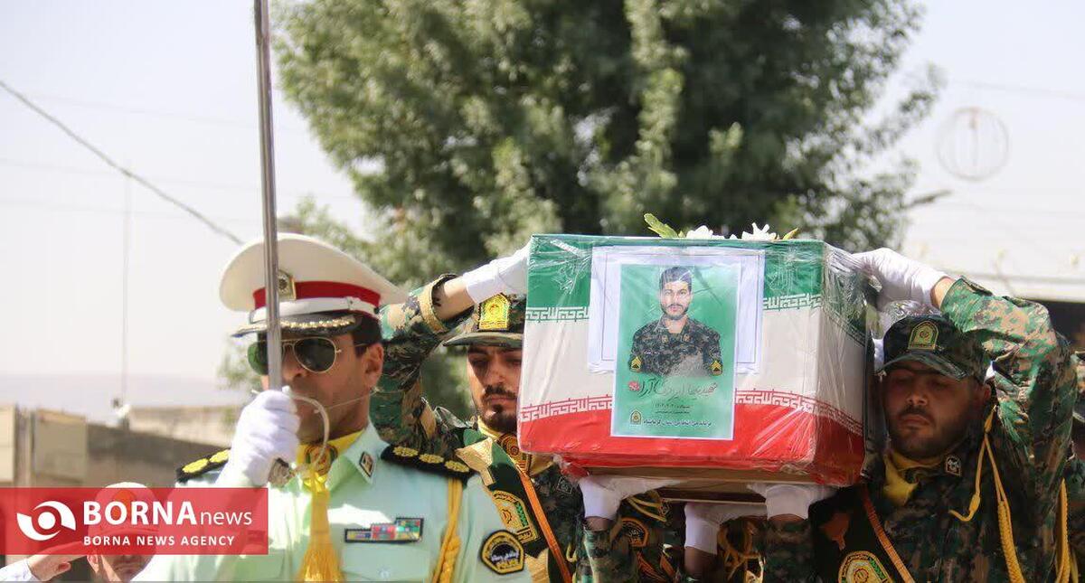 تشییع پیکر مطهر دو شهید تجاوز رژیم صهیونیستی در هرسین و  کرمانشاه