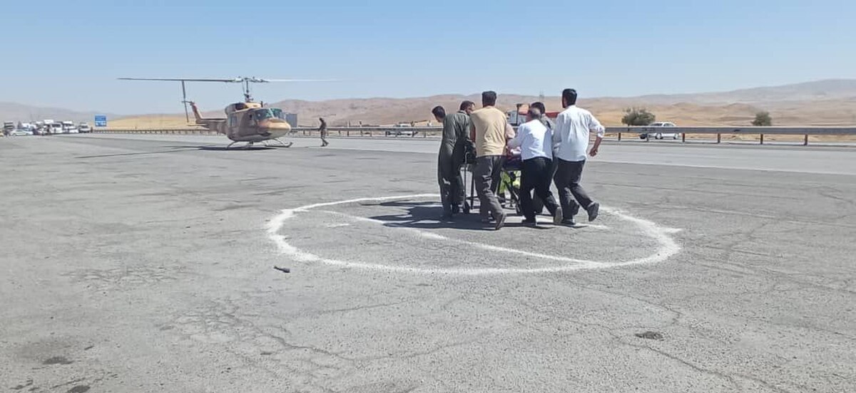 انتقال هوایی بیمار ۸۱ ساله از میانه به زنجان توسط اورژانس هوایی پایگاه میانه 