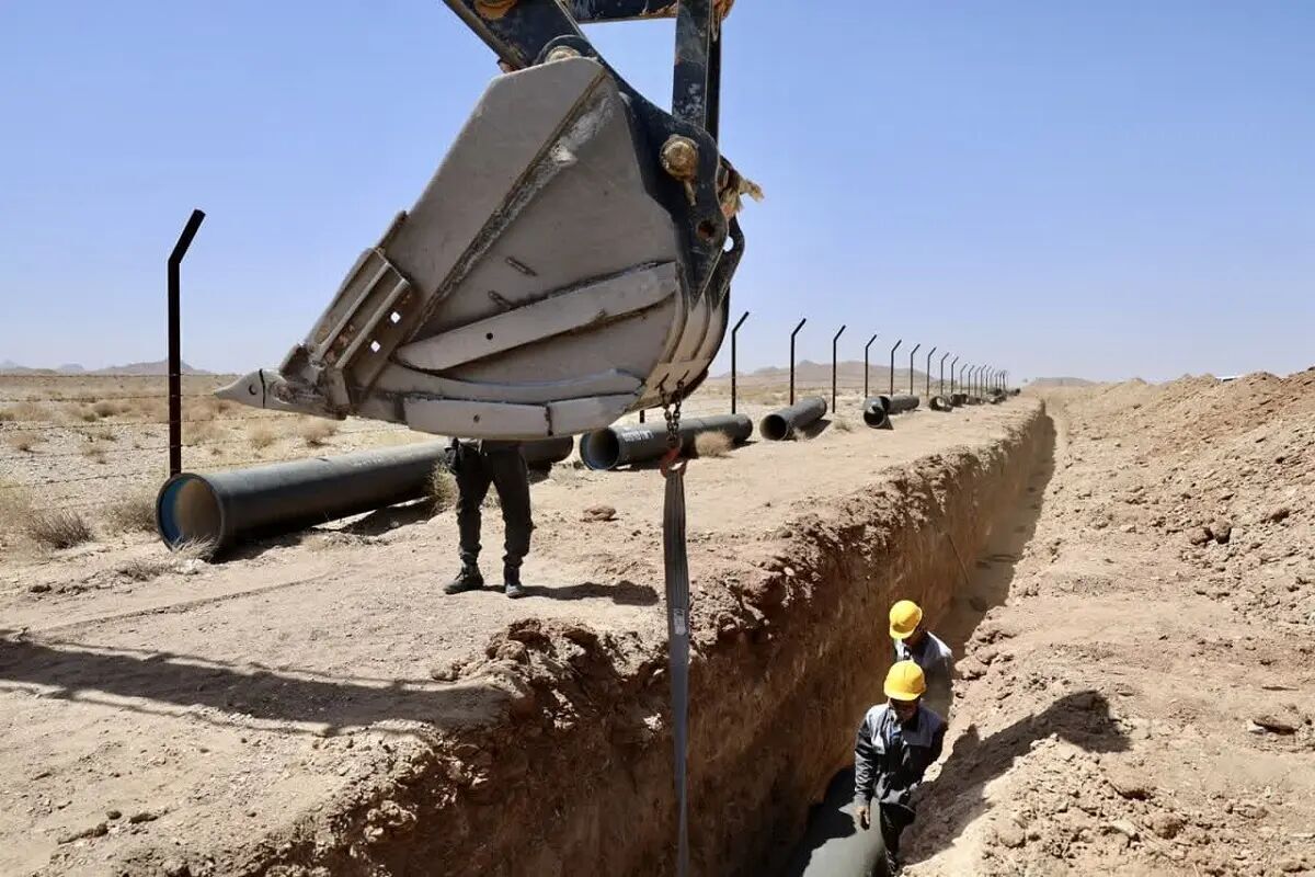 پایان عملیات اجرایی خط اضطراری آبرسانی به شهر ساوه