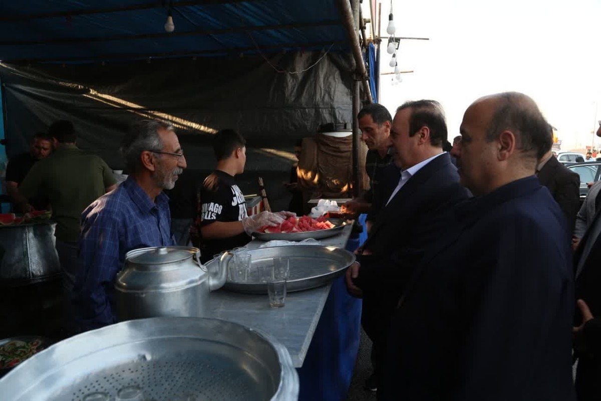 بازدید استاندار قزوین از موکب‌های حسینی در مسیر قزوین–آبگرم–آوج