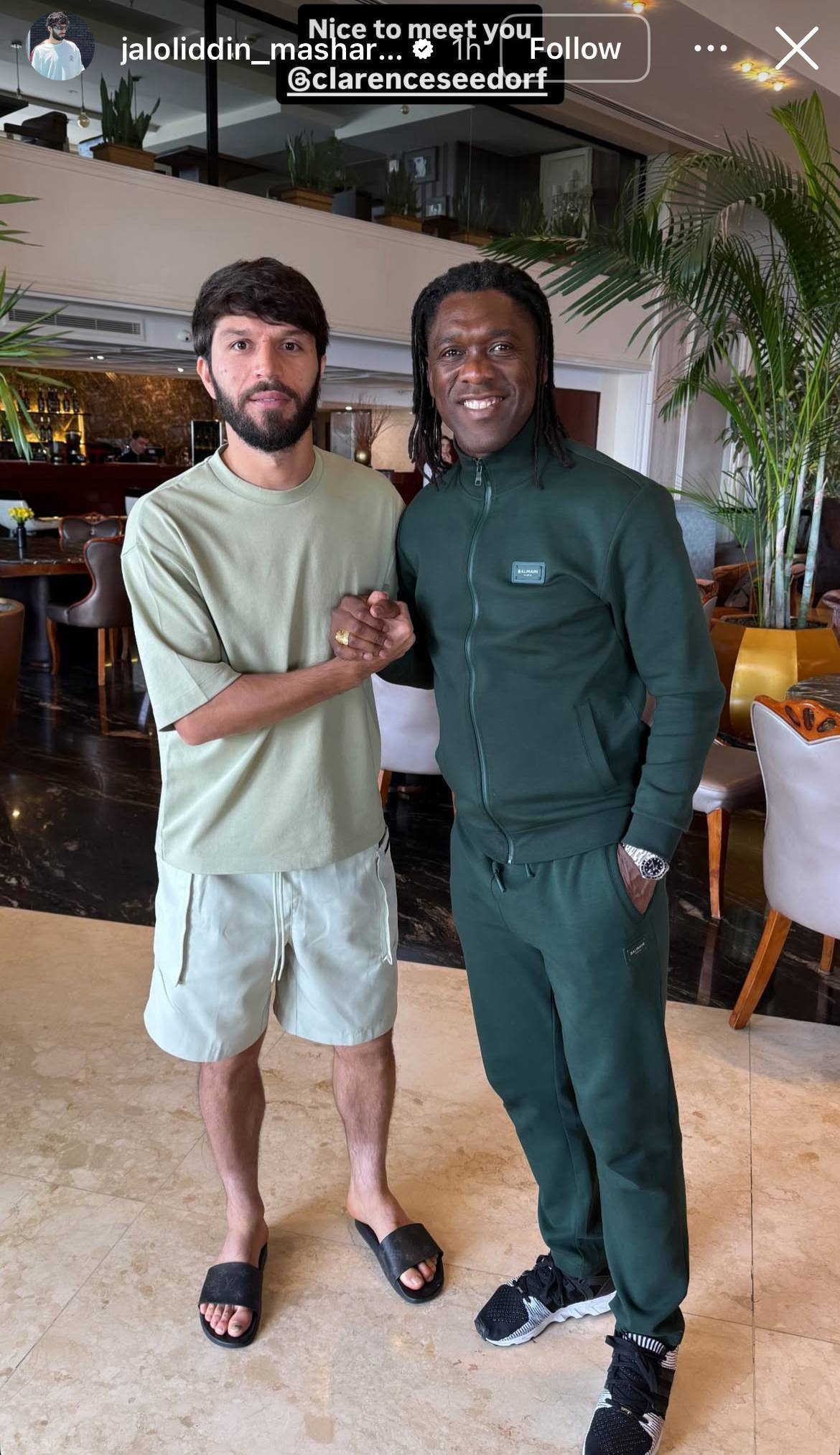 ملاقات ستاره ازبکستانی استقلال با کلارنس سیدورف