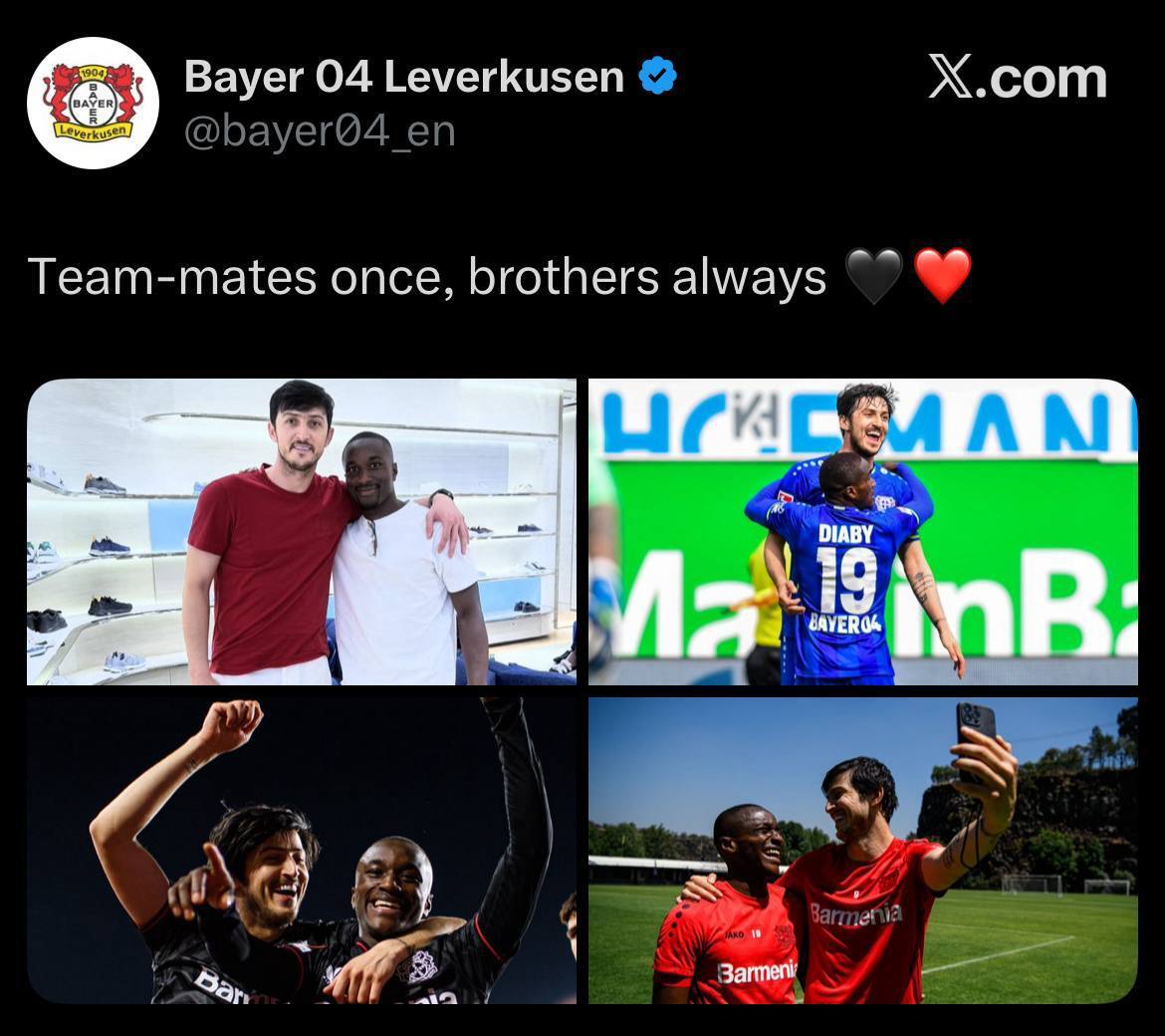 سردار آزمون و ملاقات جذاب با برادرش از نگاه باشگاه لورکوزن!+ عکس