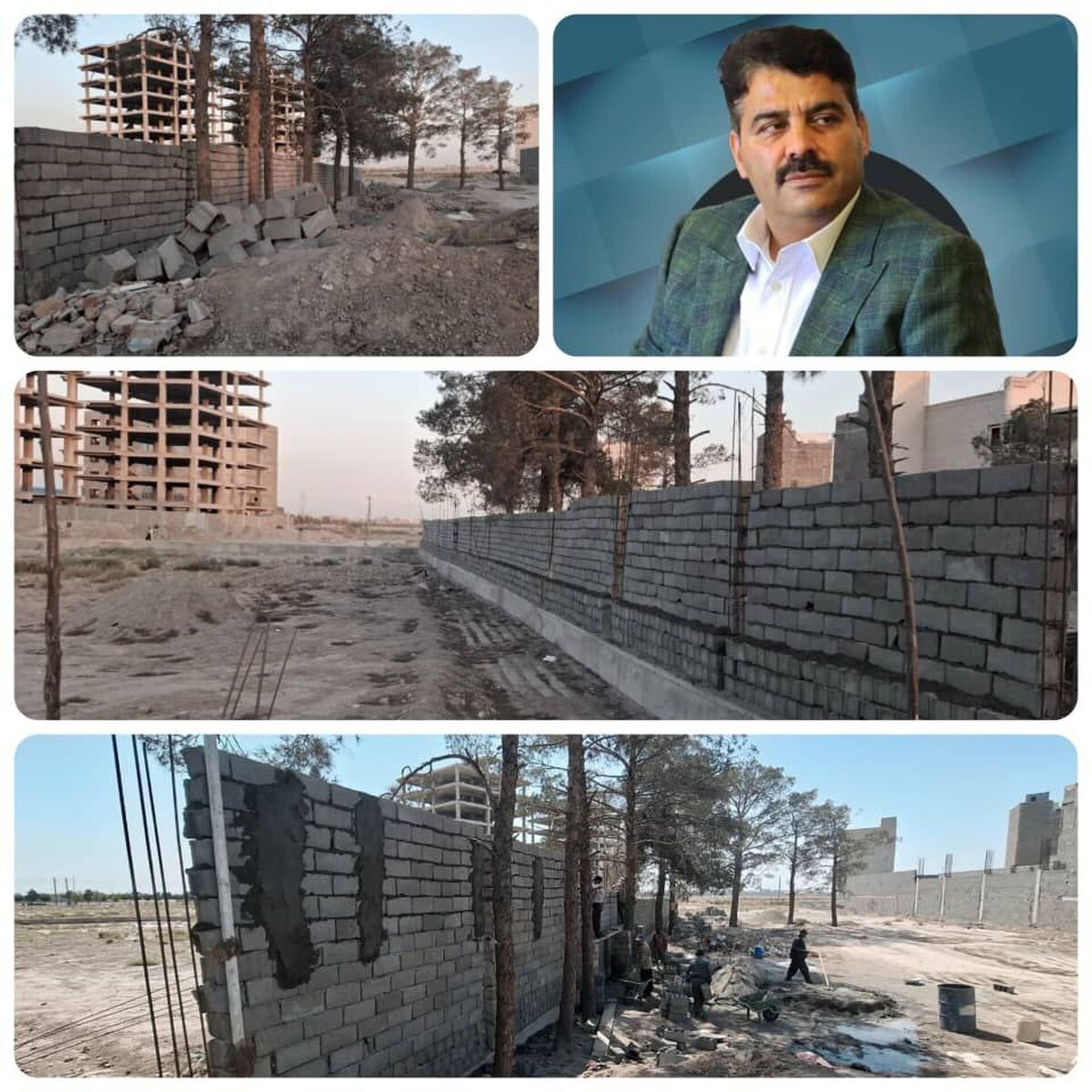 آغاز طرح دیوارکشی و محصورسازی اراضی متعلق به شهرداری باغستان
